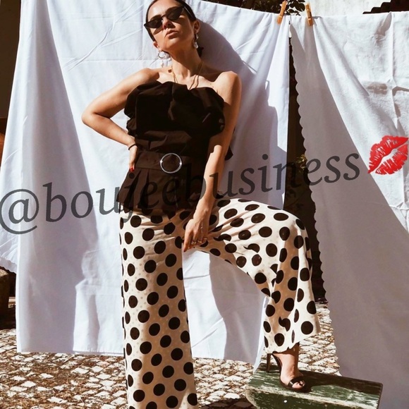 ZARA Flowy Off the Shoulder Belted Top - Picture 3 of 8